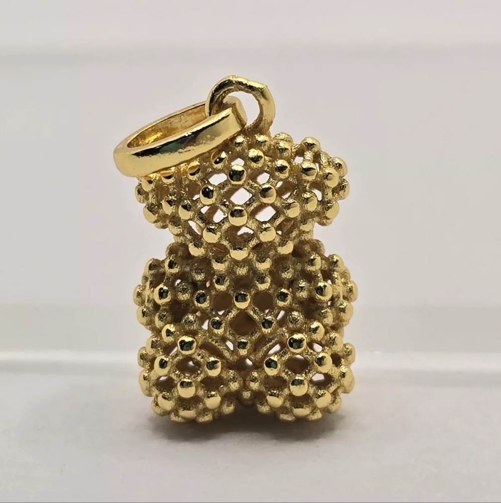 Tous Bold Bear 22mm Medium Texturized 3D Bear Pendant